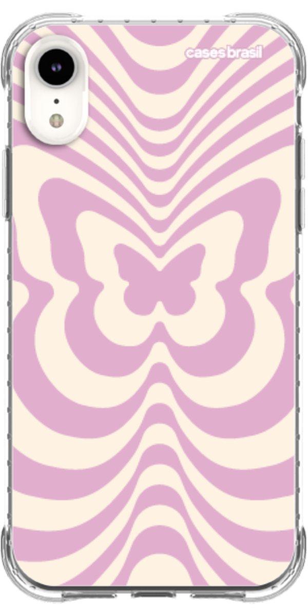 Capinha para Celular Borboleta Retrô Lilás