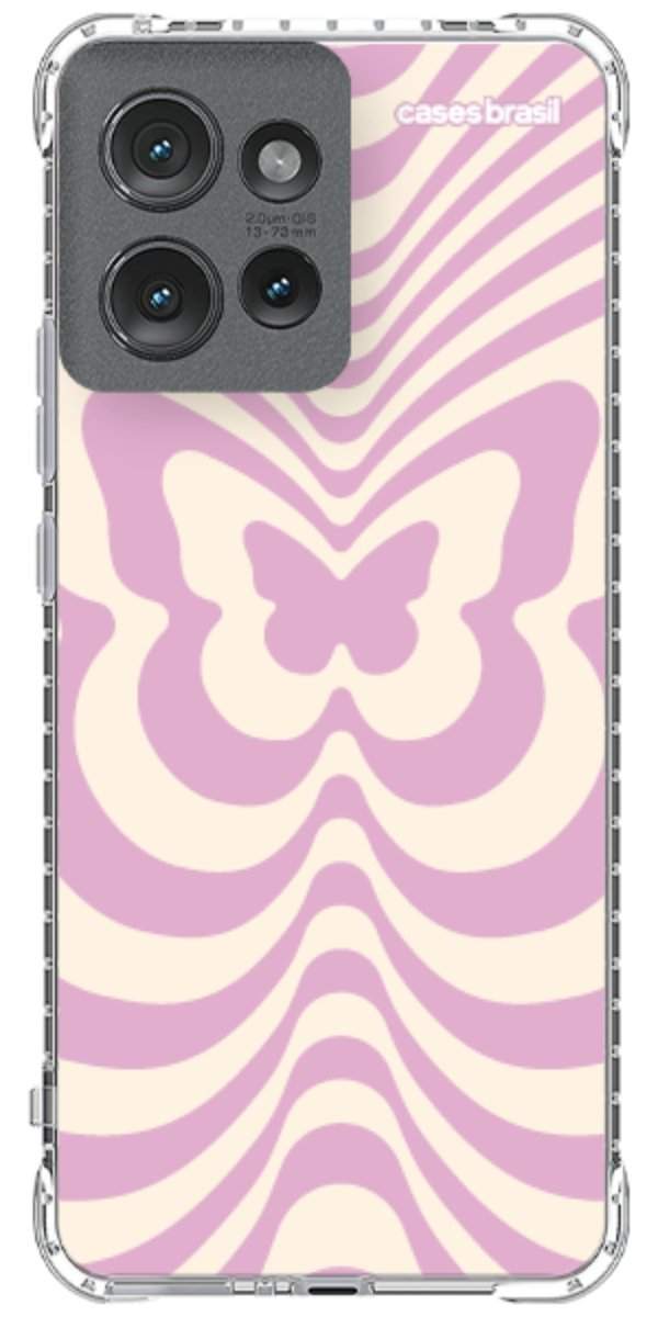 Capinha para Celular Borboleta Retrô Lilás