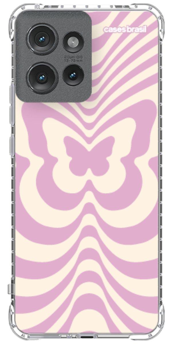 Capinha para Celular Borboleta Retrô Lilás