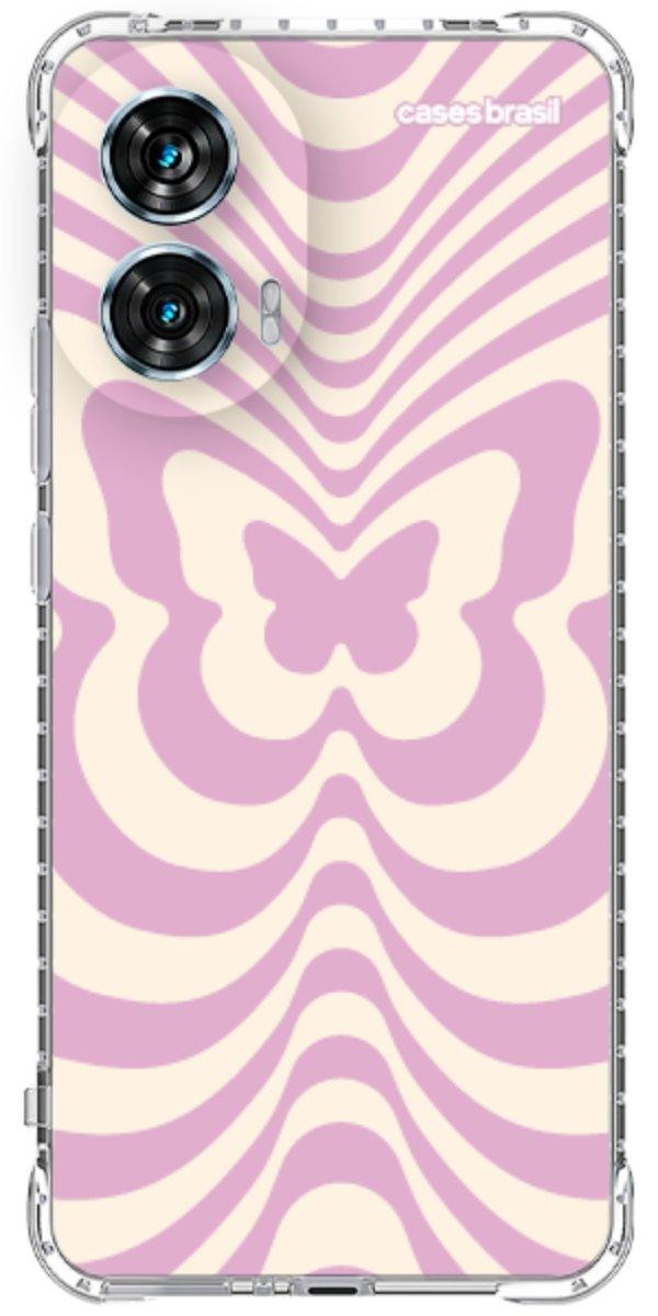 Capinha para Celular Borboleta Retrô Lilás