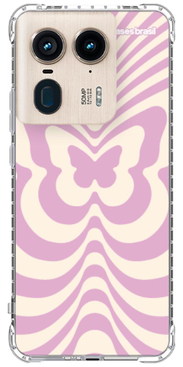 Capinha para Celular Borboleta Retrô Lilás