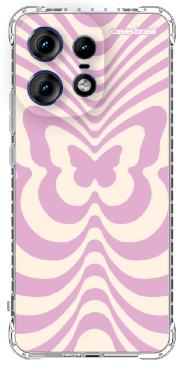 Capinha para Celular Borboleta Retrô Lilás
