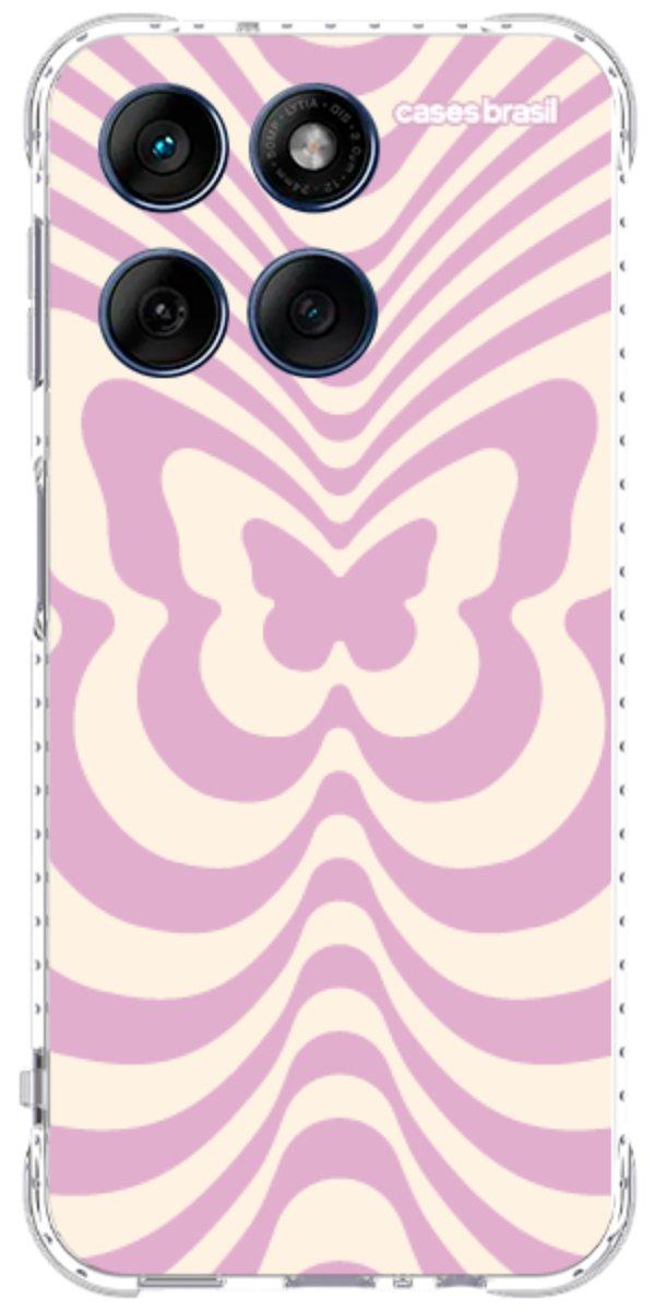 Capinha para Celular Borboleta Retrô Lilás