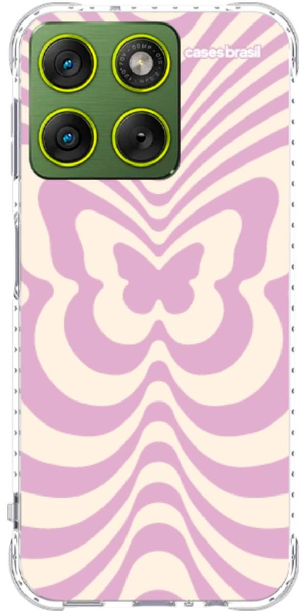 Capinha para Celular Borboleta Retrô Lilás