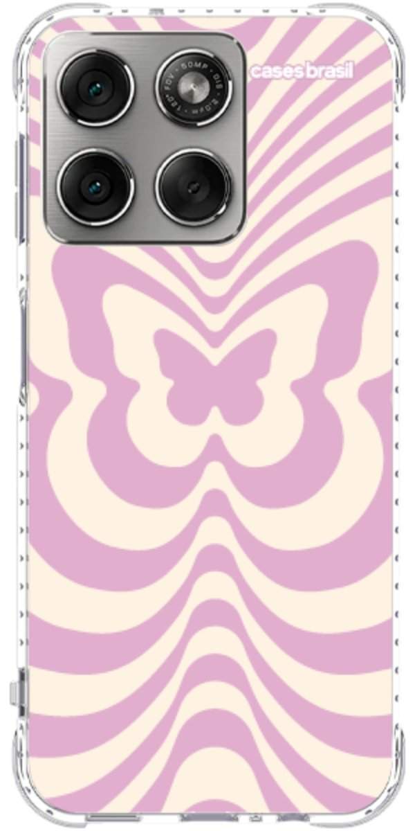 Capinha para Celular Borboleta Retrô Lilás
