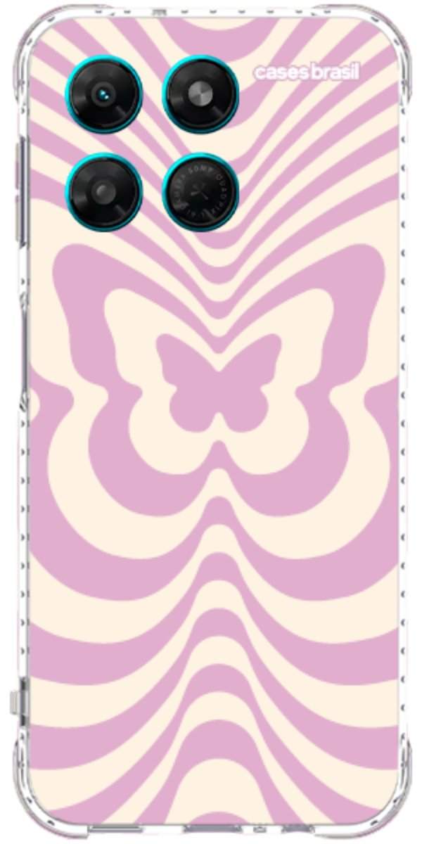 Capinha para Celular Borboleta Retrô Lilás