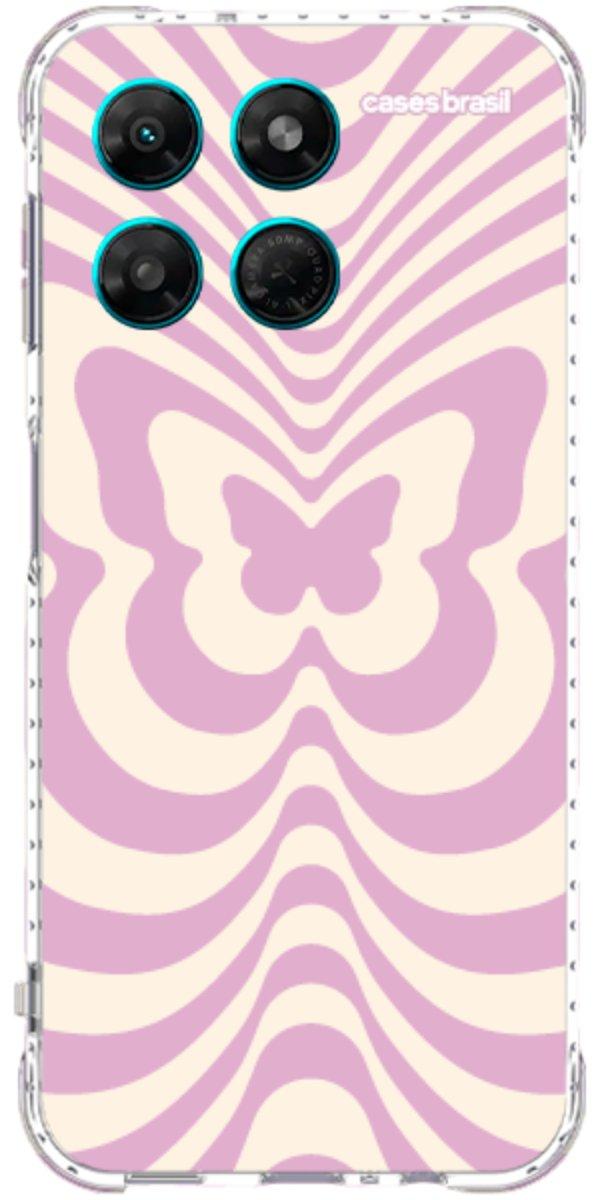 Capinha para Celular Borboleta Retrô Lilás