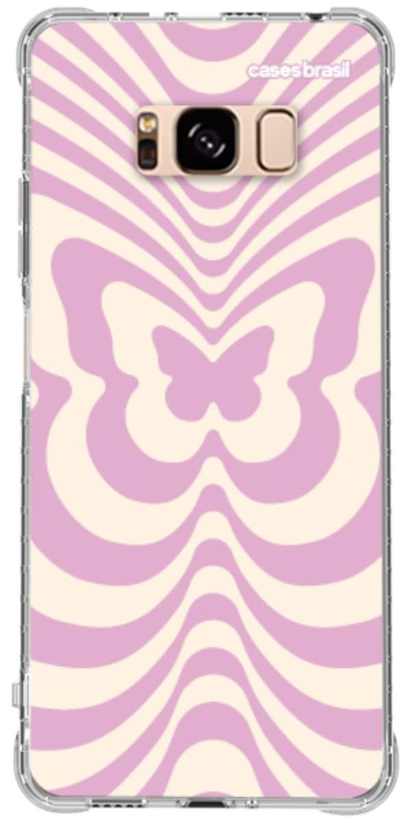 Capinha para Celular Borboleta Retrô Lilás