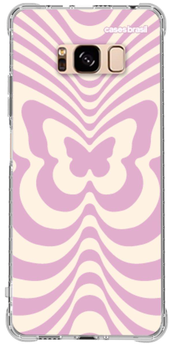 Capinha para Celular Borboleta Retrô Lilás