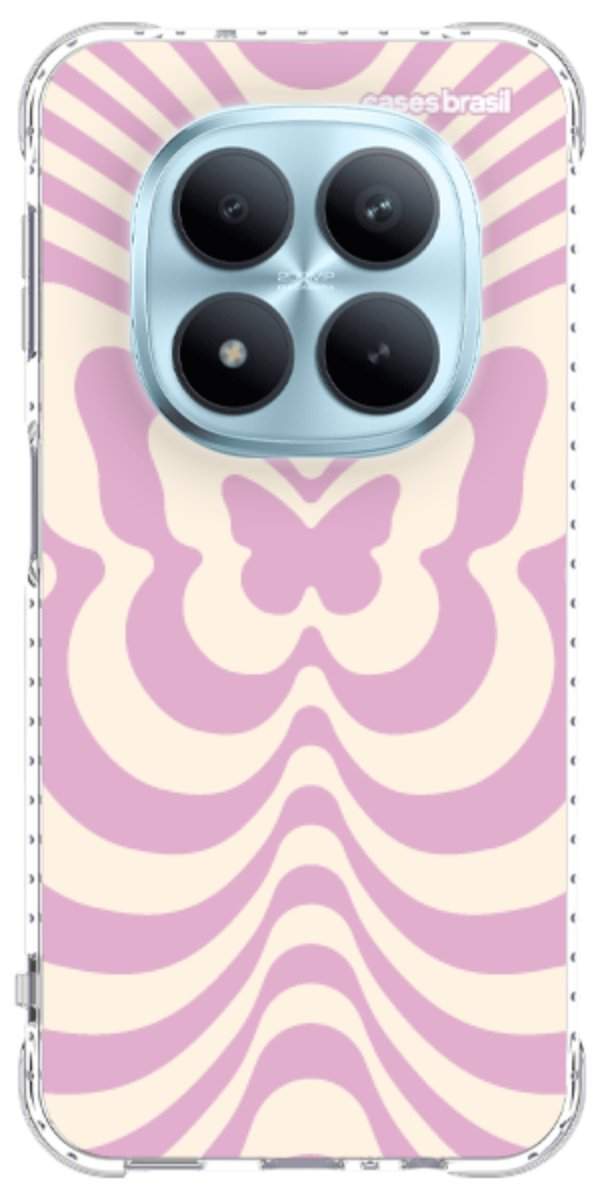 Capinha para Celular Borboleta Retrô Lilás