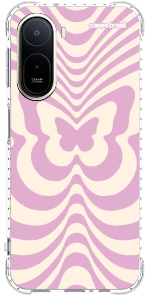 Capinha para Celular Borboleta Retrô Lilás