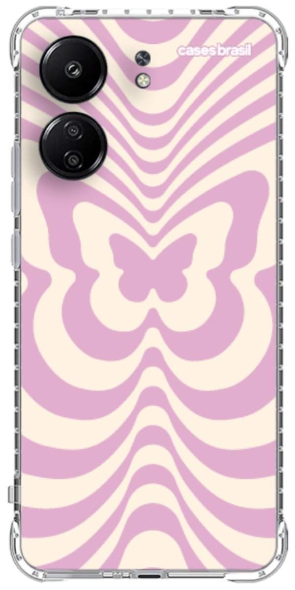 Capinha para Celular Borboleta Retrô Lilás