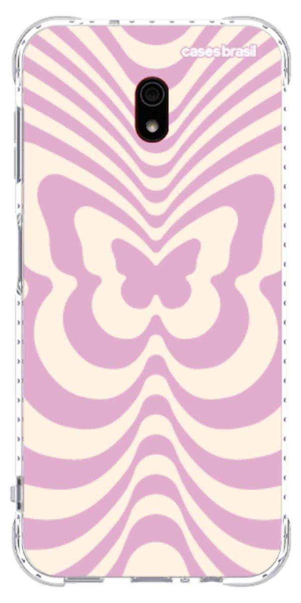 Capinha para Celular Borboleta Retrô Lilás