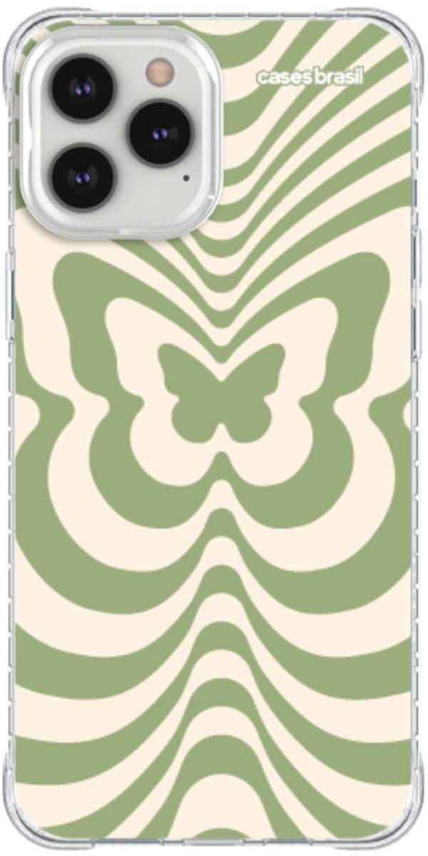 Capinha para Celular Borboleta Retrô Verde