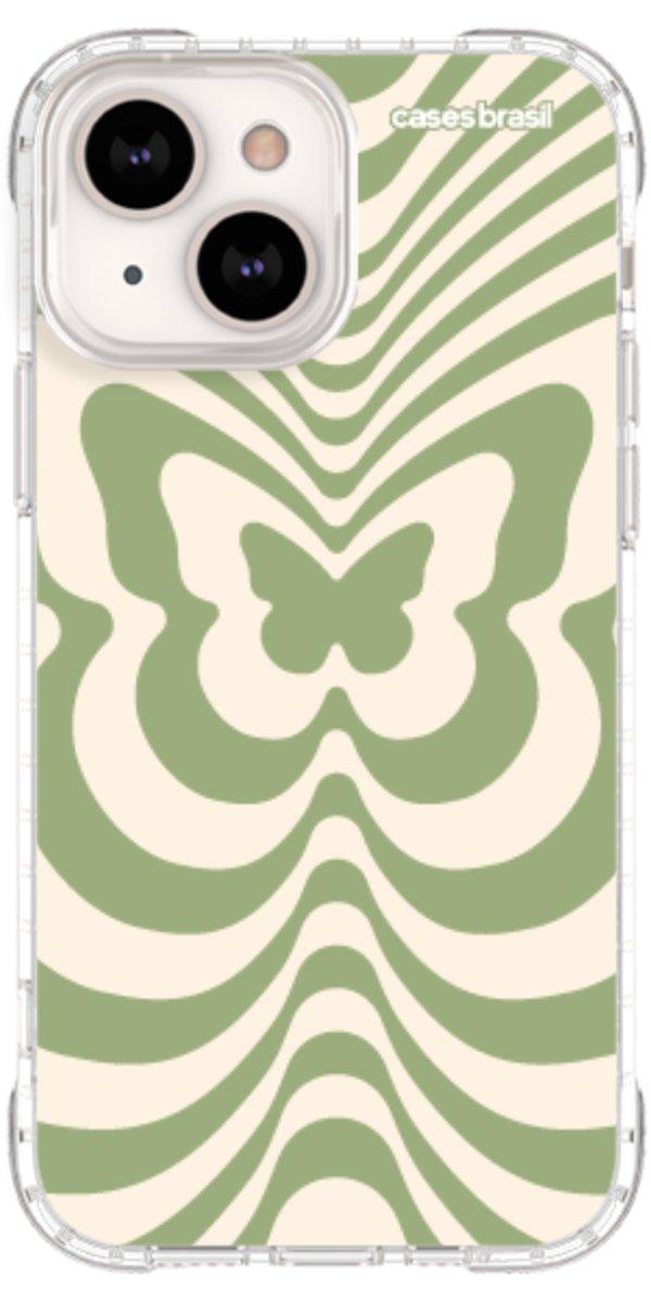 Capinha para Celular Borboleta Retrô Verde