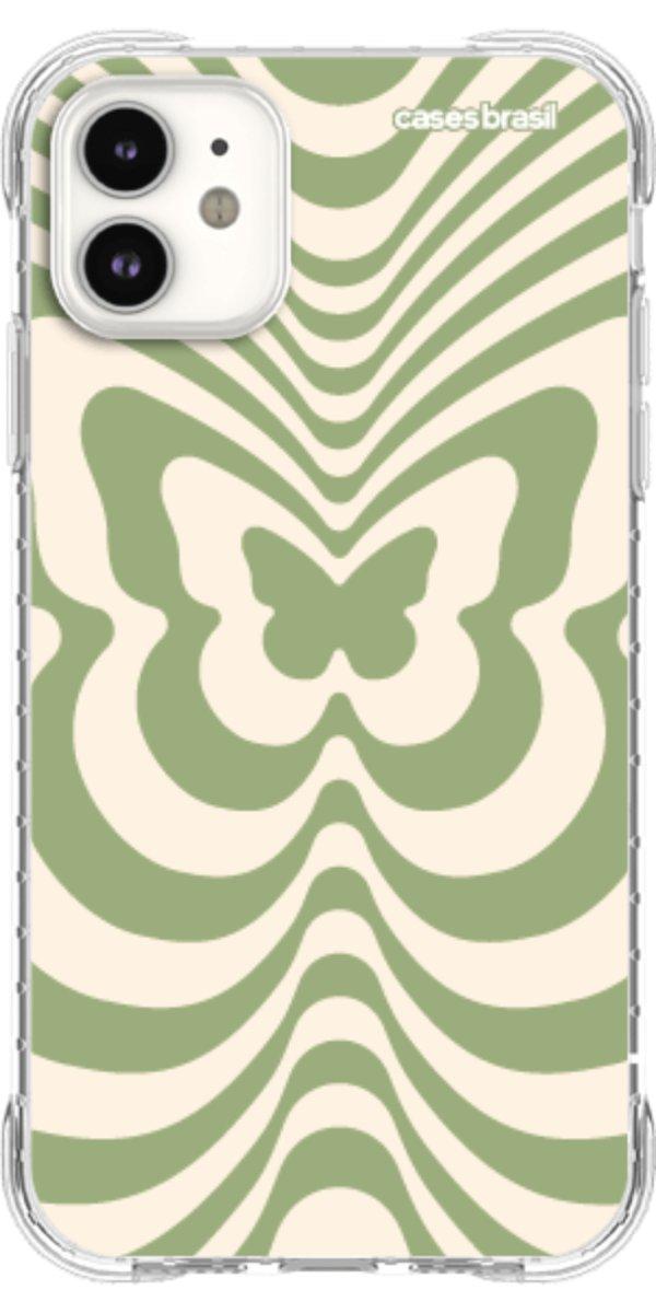 Capinha para Celular Borboleta Retrô Verde