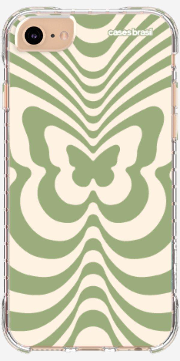 Capinha para Celular Borboleta Retrô Verde