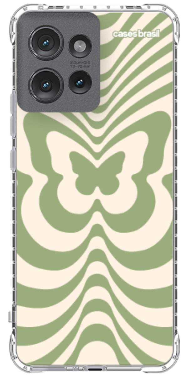 Capinha para Celular Borboleta Retrô Verde