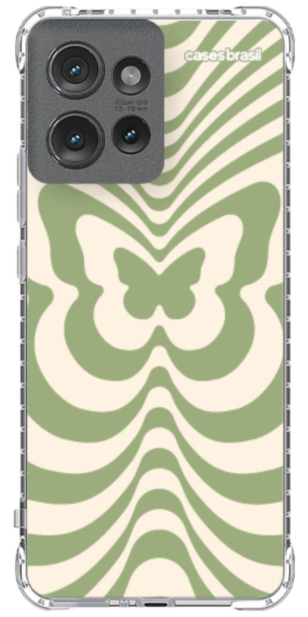 Capinha para Celular Borboleta Retrô Verde