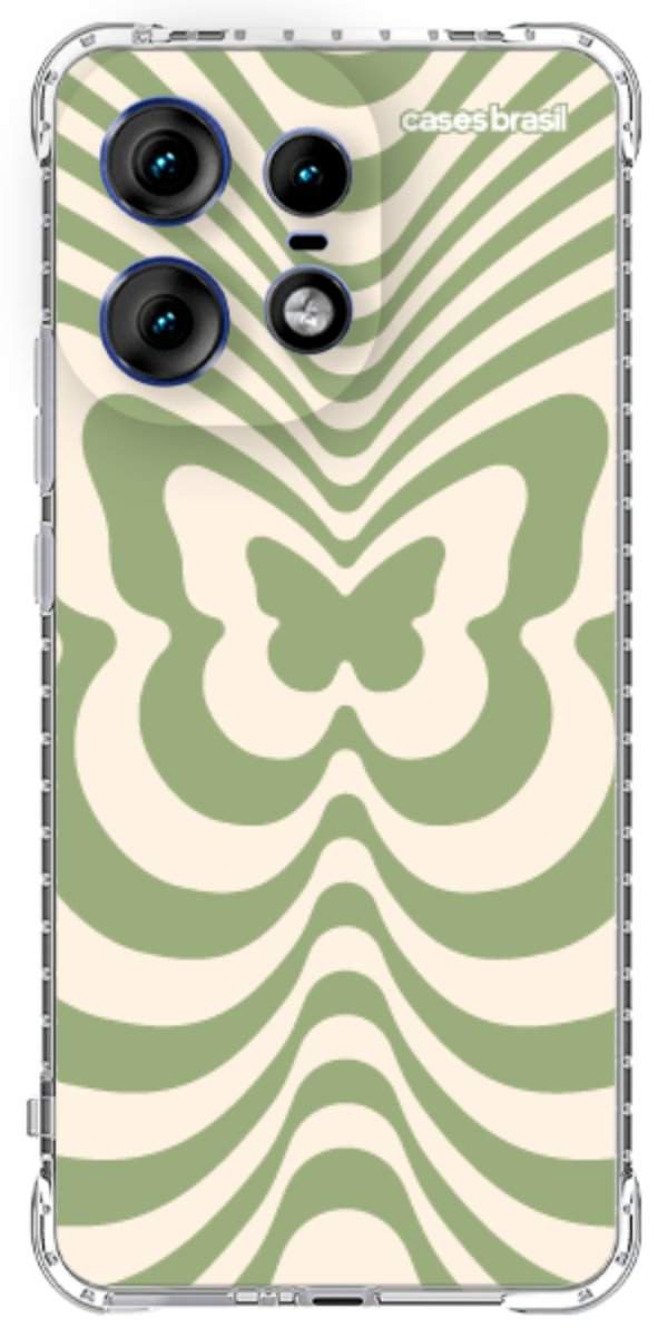Capinha para Celular Borboleta Retrô Verde