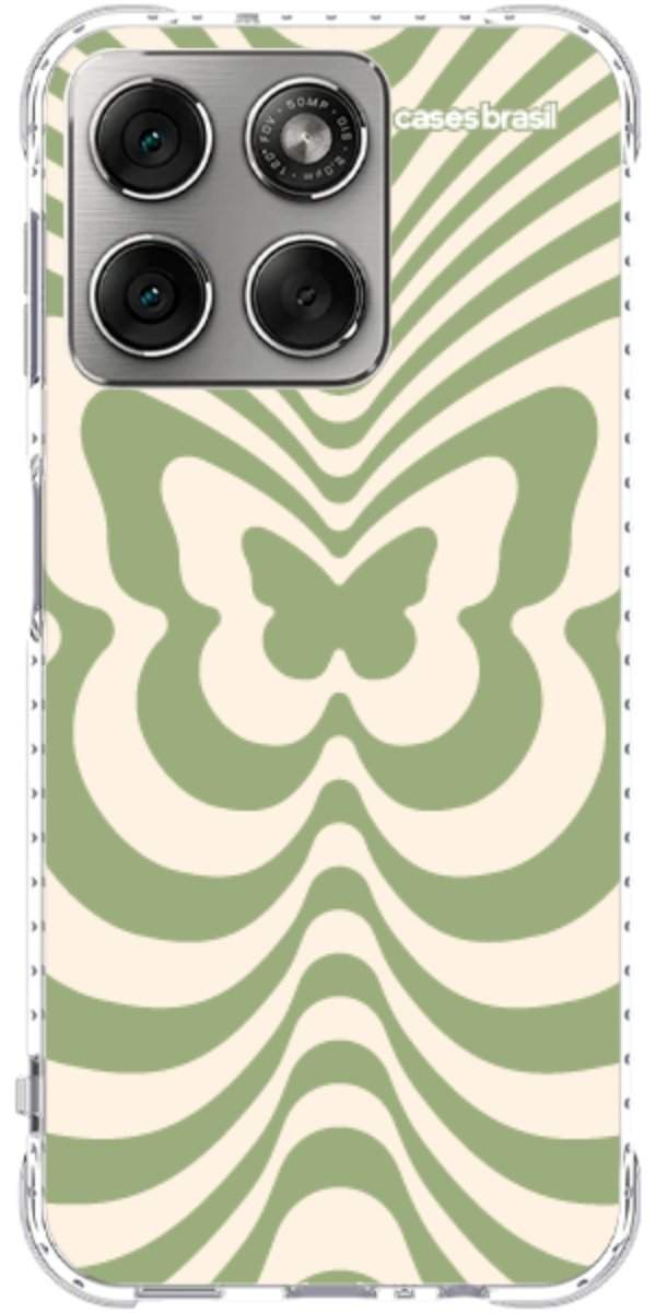 Capinha para Celular Borboleta Retrô Verde