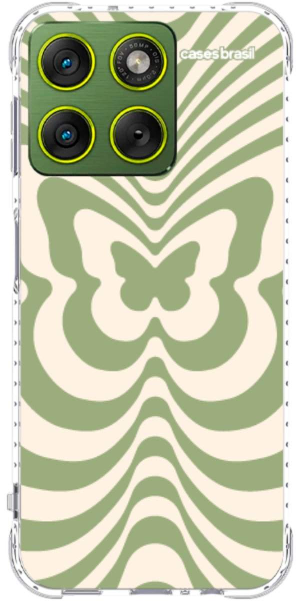 Capinha para Celular Borboleta Retrô Verde