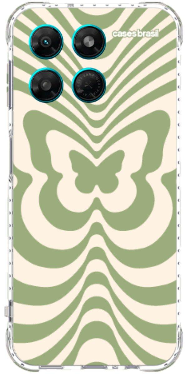 Capinha para Celular Borboleta Retrô Verde