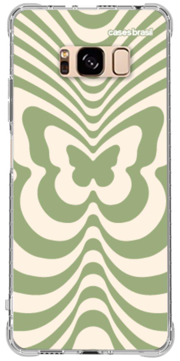 Capinha para Celular Borboleta Retrô Verde