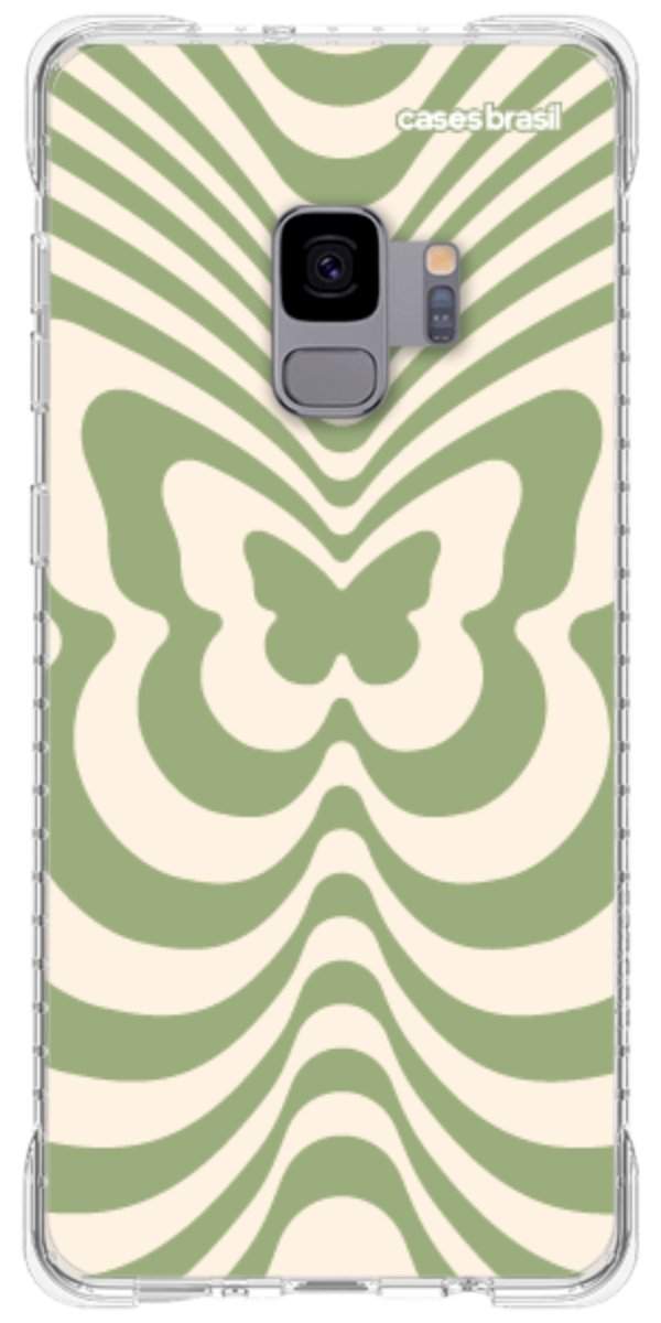 Capinha para Celular Borboleta Retrô Verde