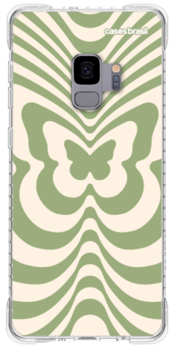 Capinha para Celular Borboleta Retrô Verde