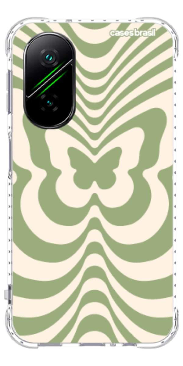 Capinha para Celular Borboleta Retrô Verde
