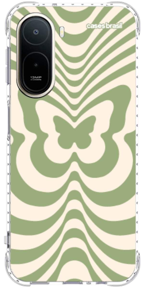 Capinha para Celular Borboleta Retrô Verde