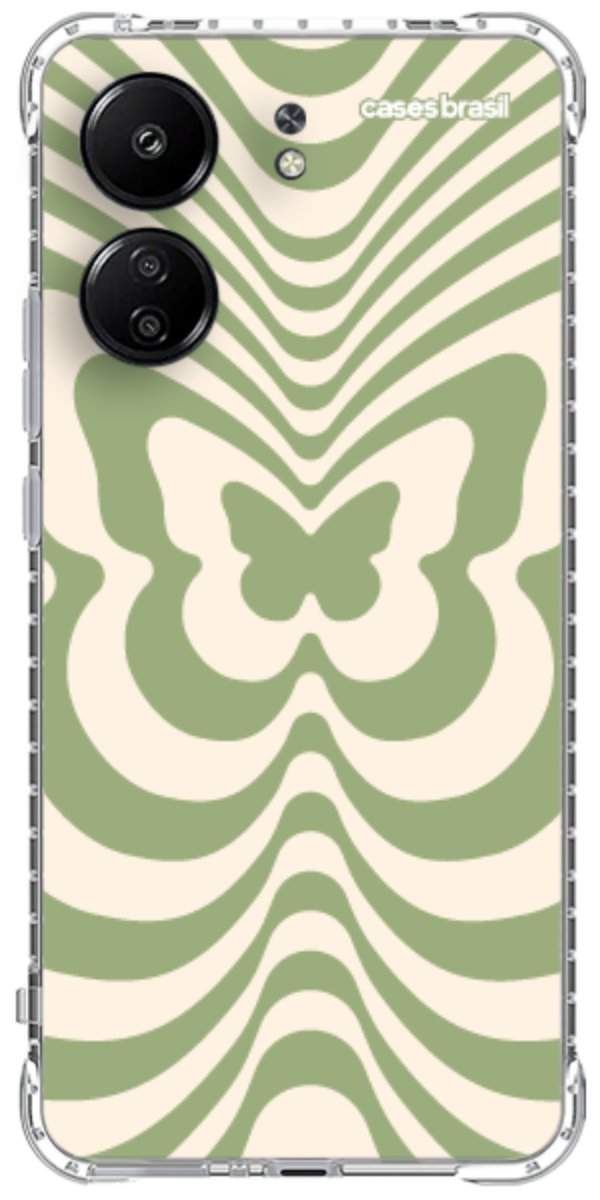 Capinha para Celular Borboleta Retrô Verde