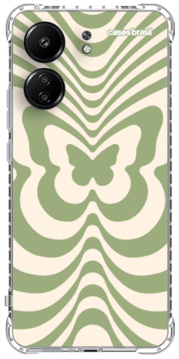Capinha para Celular Borboleta Retrô Verde