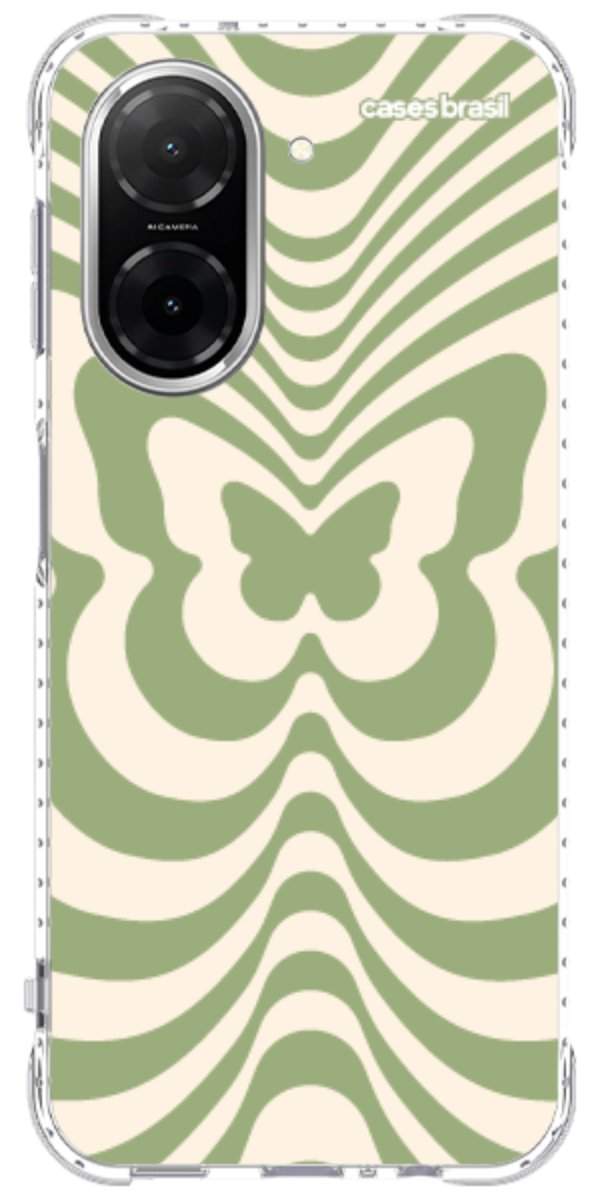 Capinha para Celular Borboleta Retrô Verde