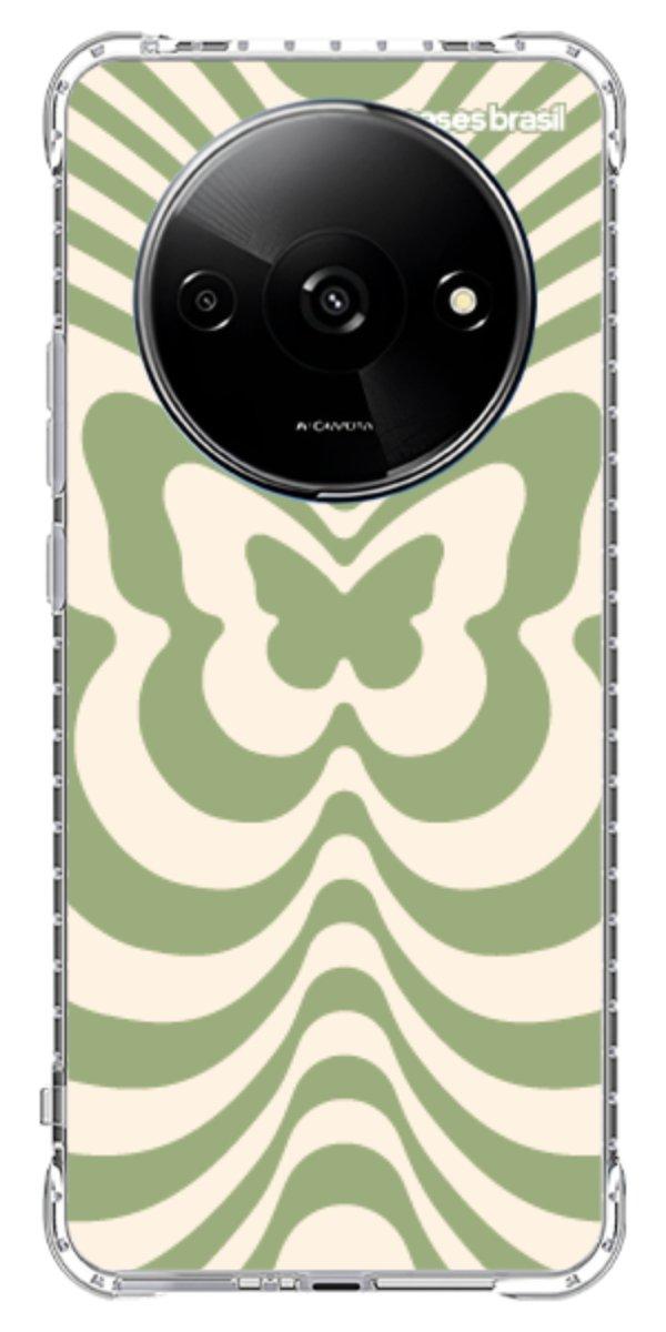 Capinha para Celular Borboleta Retrô Verde