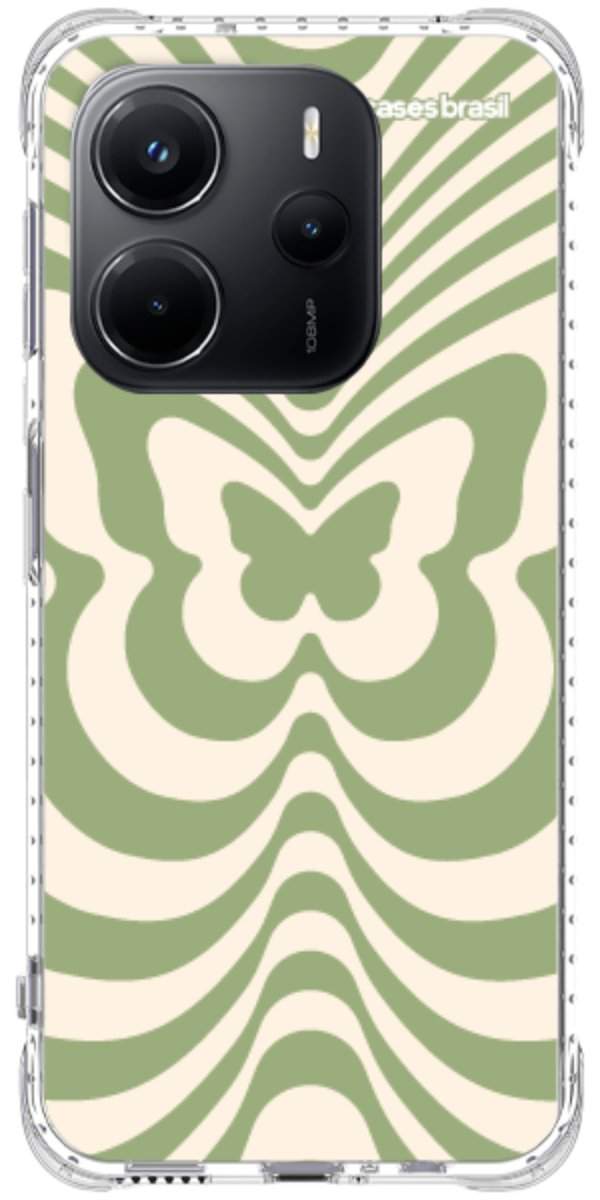Capinha para Celular Borboleta Retrô Verde