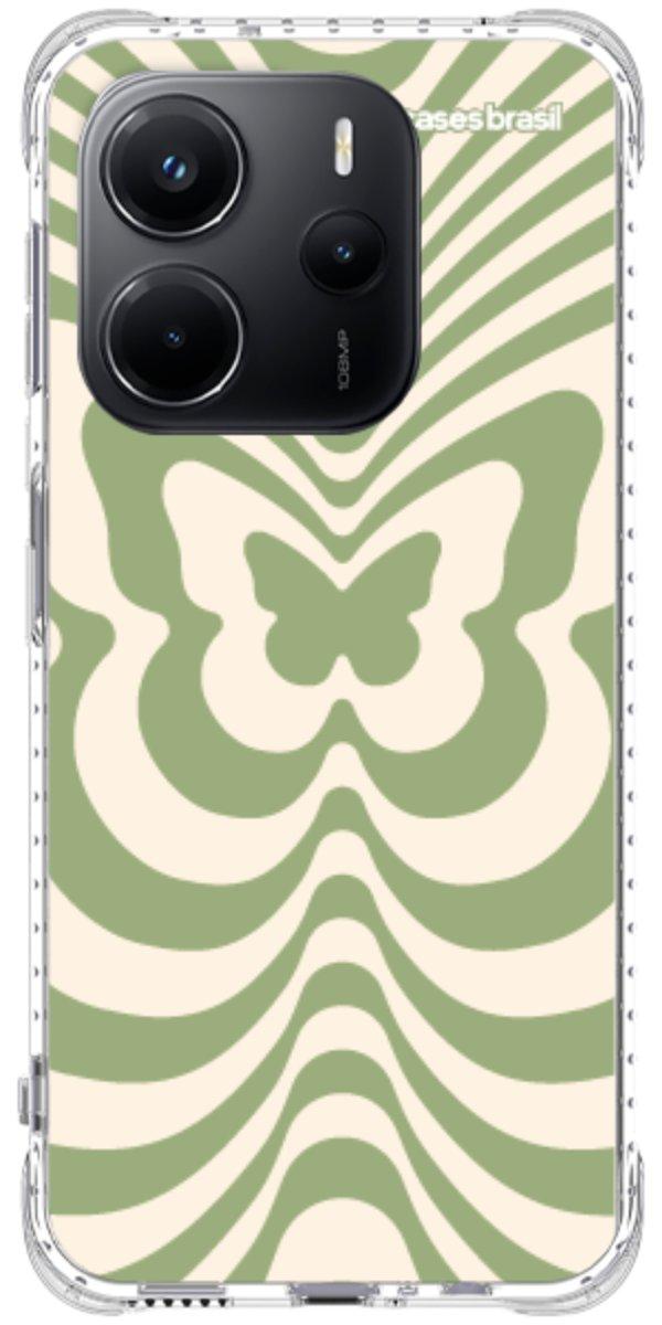 Capinha para Celular Borboleta Retrô Verde