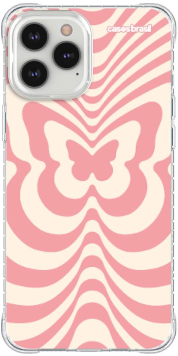 Capinha para Celular Borboleta Retrô Coral