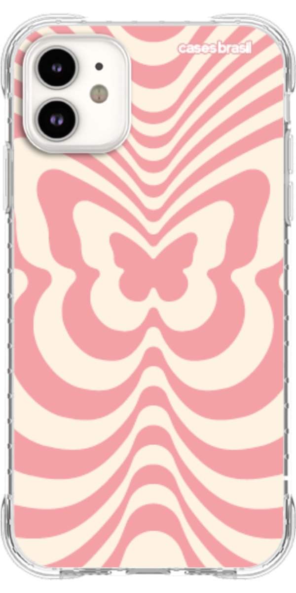 Capinha para Celular Borboleta Retrô Coral