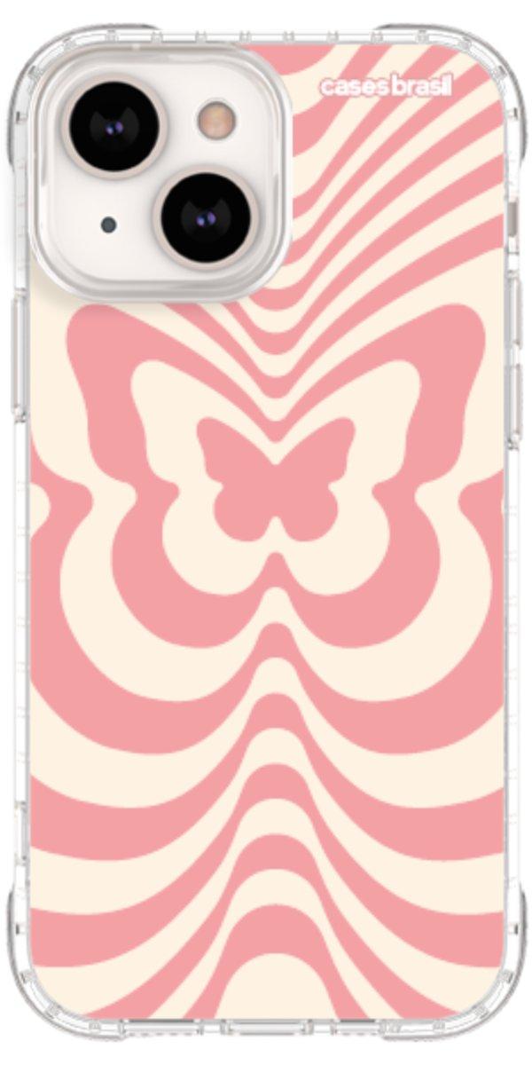 Capinha para Celular Borboleta Retrô Coral