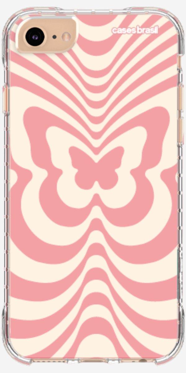 Capinha para Celular Borboleta Retrô Coral