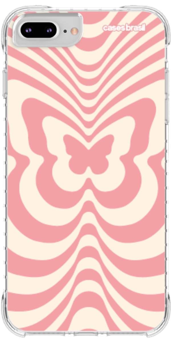 Capinha para Celular Borboleta Retrô Coral
