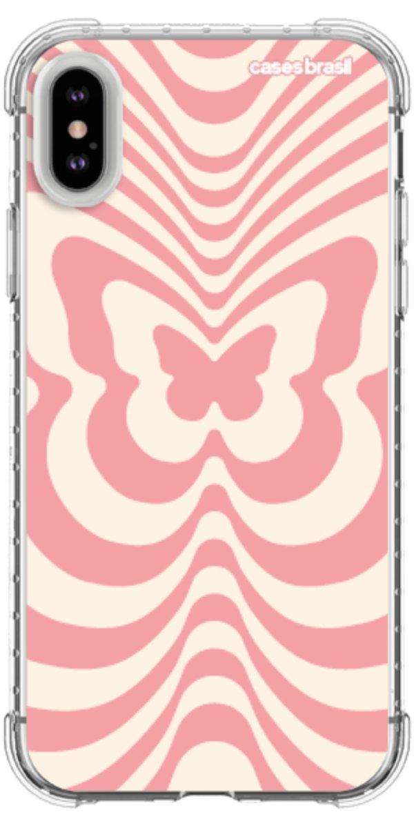 Capinha para Celular Borboleta Retrô Coral