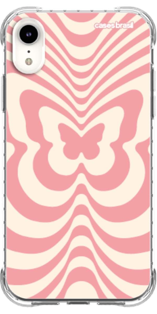 Capinha para Celular Borboleta Retrô Coral