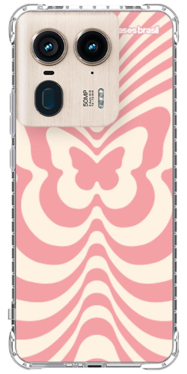 Capinha para Celular Borboleta Retrô Coral