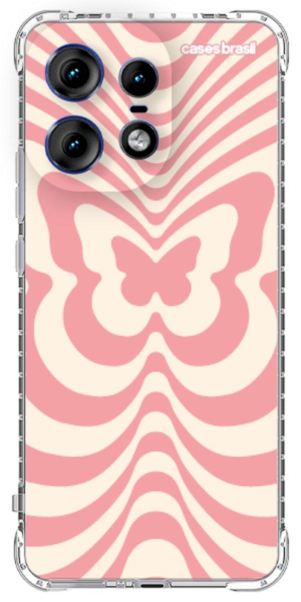 Capinha para Celular Borboleta Retrô Coral