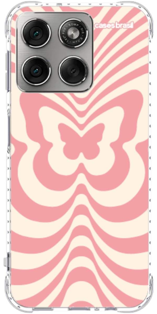 Capinha para Celular Borboleta Retrô Coral