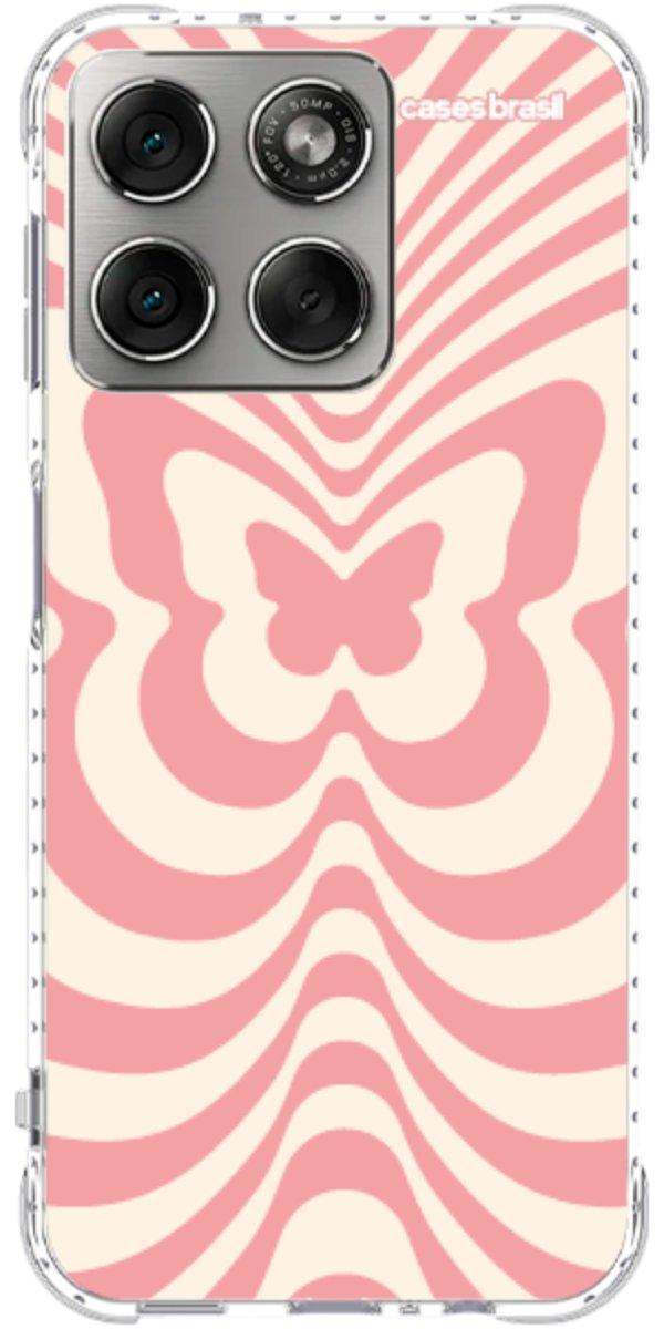 Capinha para Celular Borboleta Retrô Coral