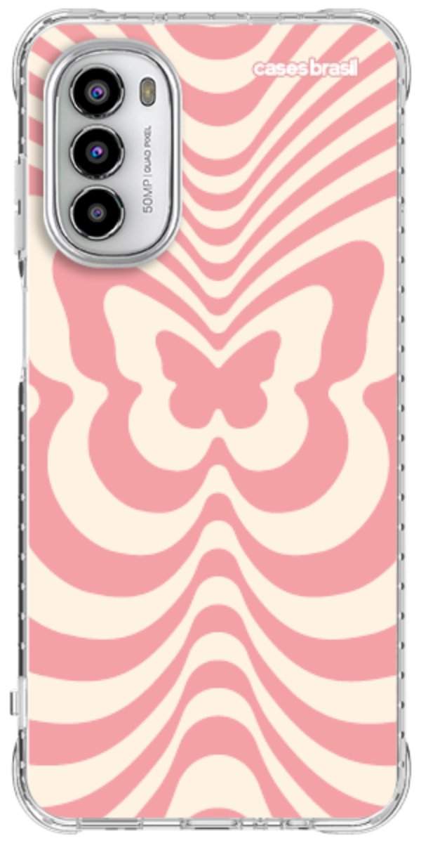Capinha para Celular Borboleta Retrô Coral